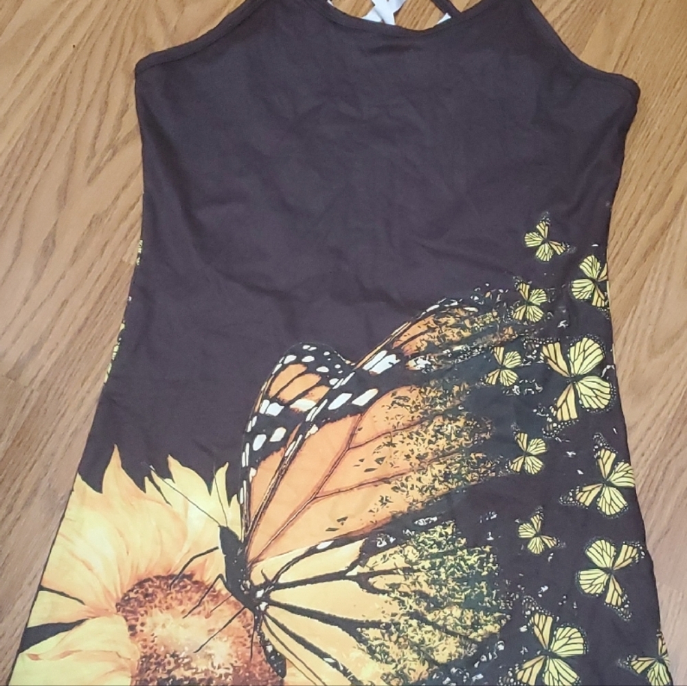 Butterfly and Sunflower Dress